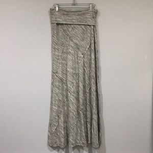 Soft and stretchy gray maxi skirt